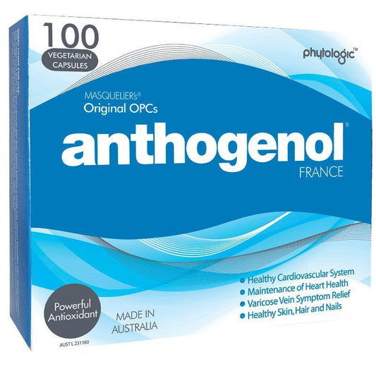 Anthogenol 月光寶盒花青素葡萄籽精華抗氧化膠囊100粒 •付款後1-2星期左右到貨