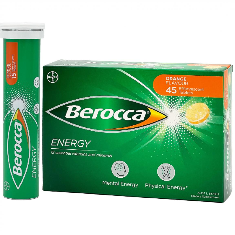 Berocca 複合維他命水溶泡騰片 45片 (香橙味)