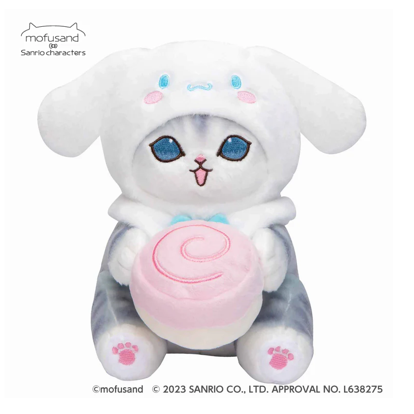 Mofusand x Sanrio 貓咪毛公仔(Cinnamoroll)