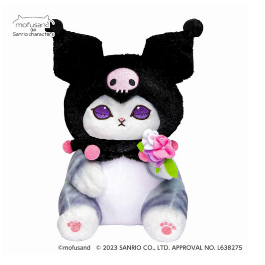 Mofusand x Sanrio 貓咪毛公仔(Kuromi)