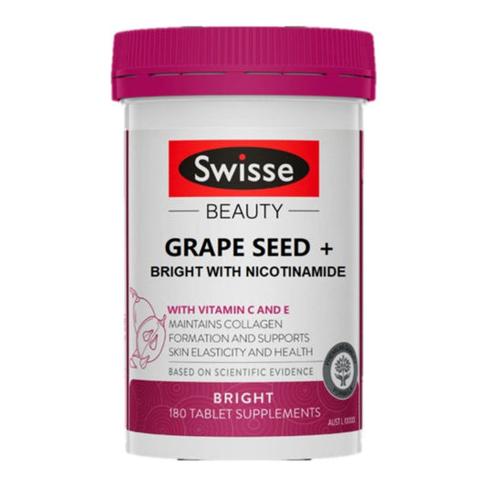 Swisse Grape Seed煙酰胺亮白煥膚葡萄籽 180粒•付款後1-2星期左右到貨