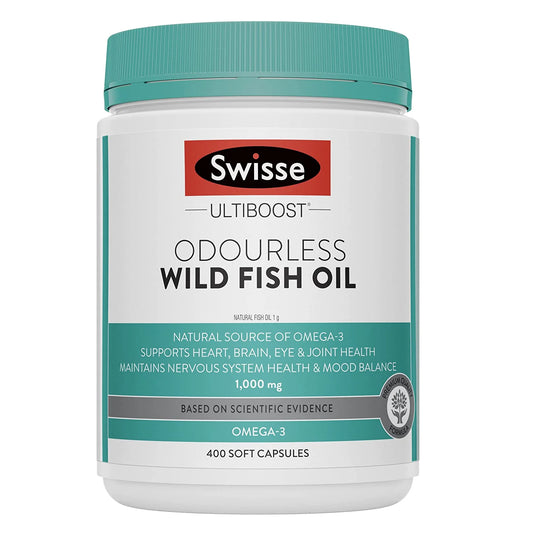 Swisse Odourless Fish Oil無味深海魚油 1000mg 400粒•付款後1-2星期左右到貨