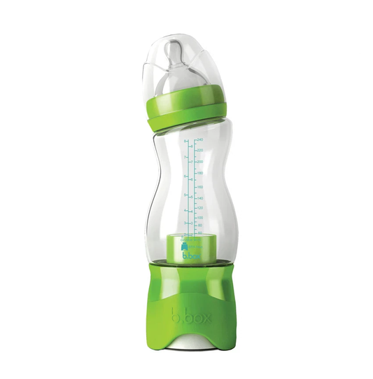 B.Box嬰幼兒防脹氣奶樽連奶粉盒240ml(綠色)